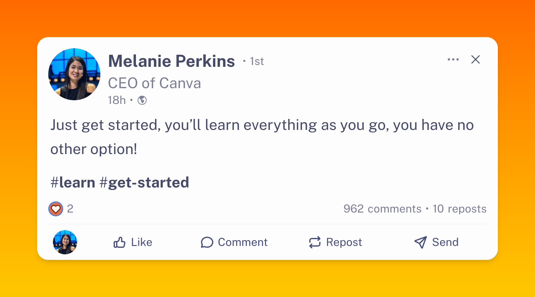 Screencial LinkedIn template preview
